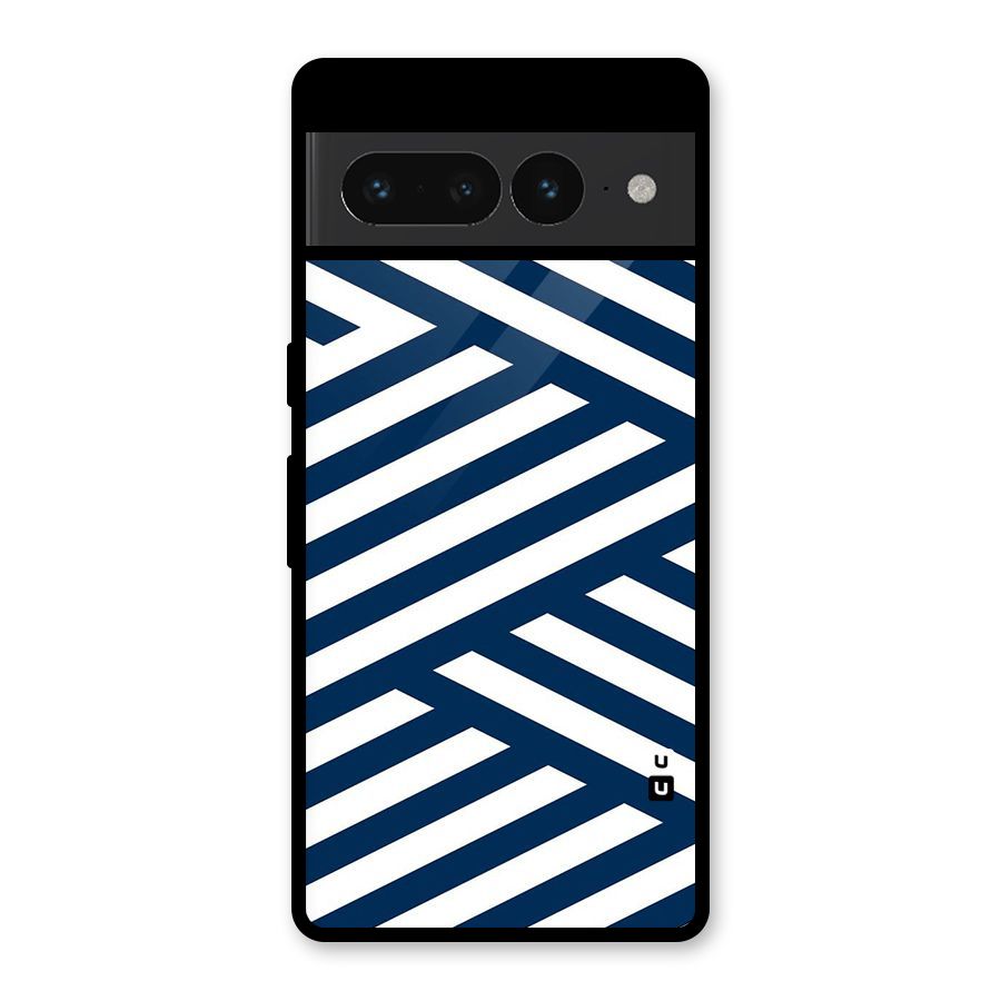 Zip Zap Pattern Glass Back Case for Google Pixel 7 Pro