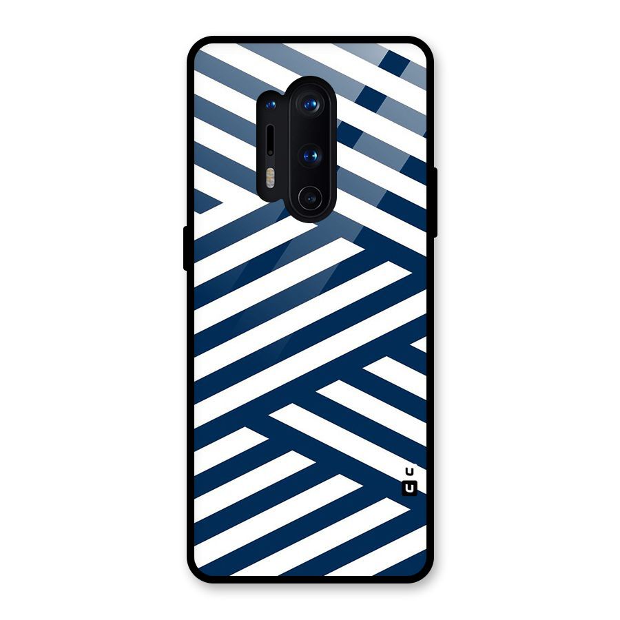 Zip Zap Pattern Glass Back Case for OnePlus 8 Pro