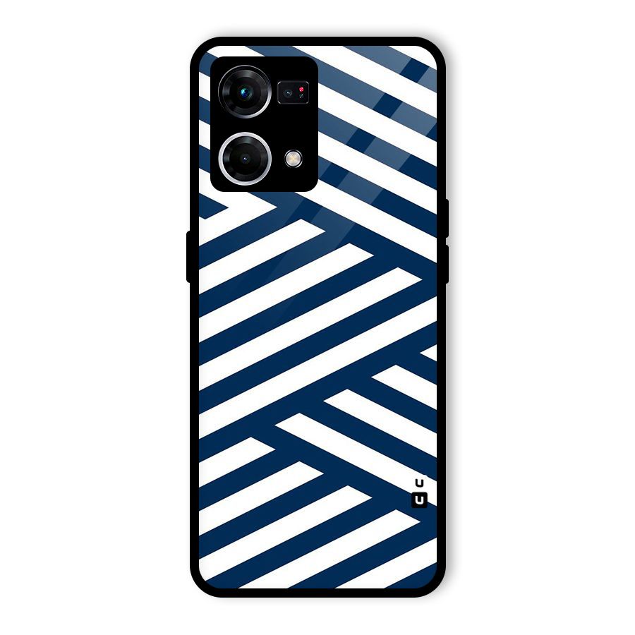 Zip Zap Pattern Glass Back Case for Oppo F21 Pro 4G