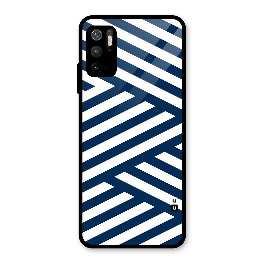 Zip Zap Pattern Glass Back Case for Poco M3 Pro 5G