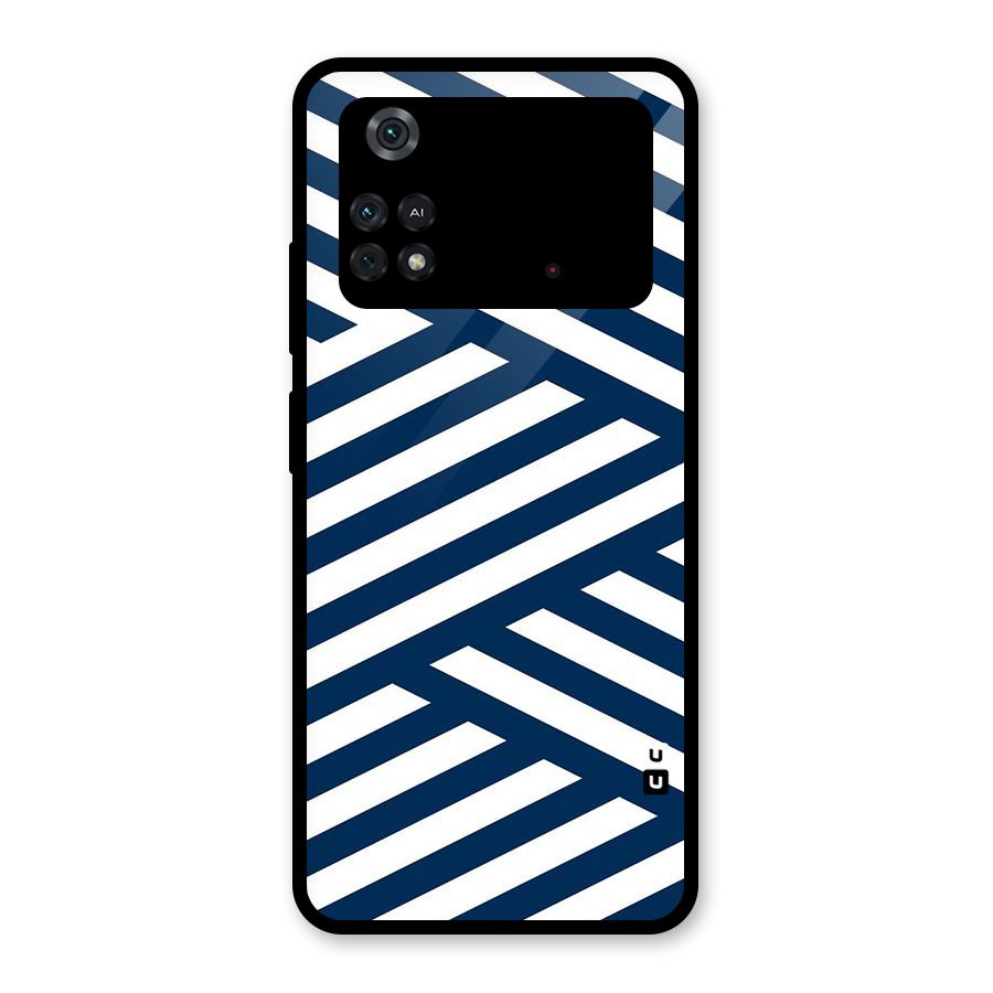 Zip Zap Pattern Glass Back Case for Poco M4 Pro 4G
