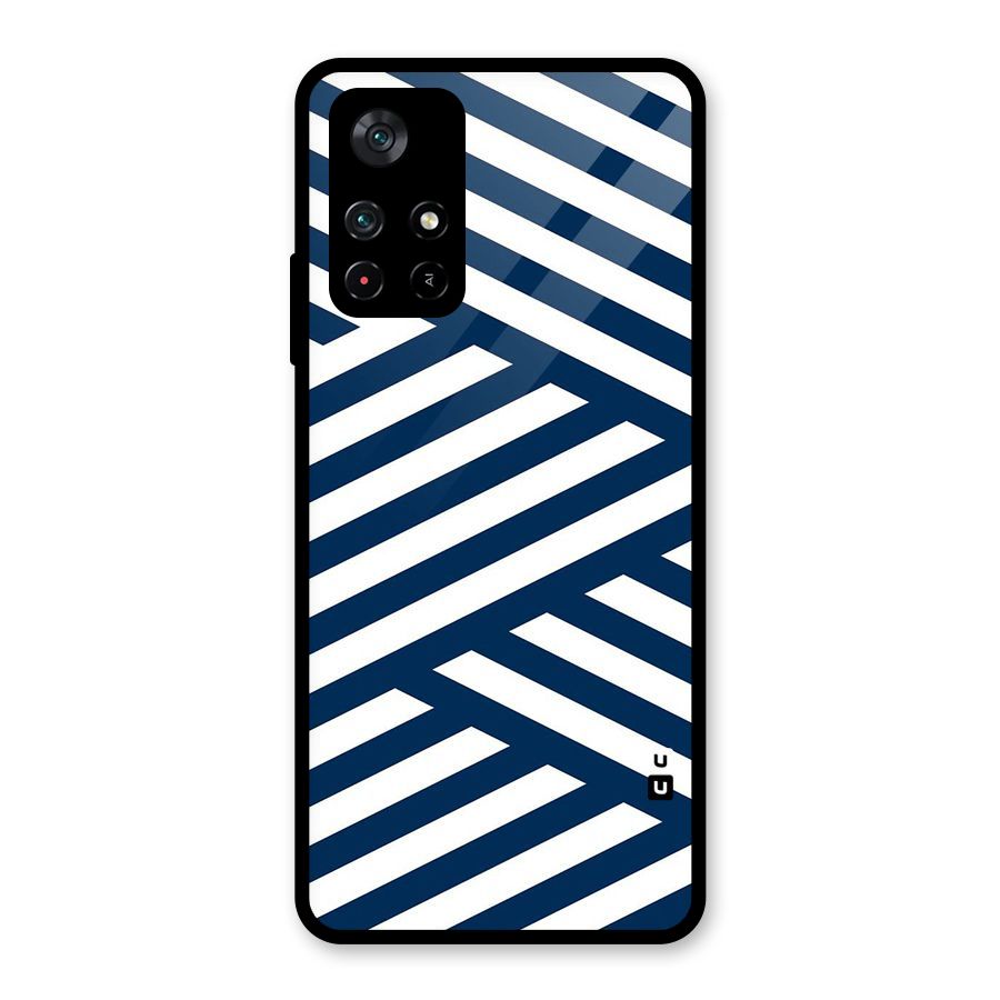 Zip Zap Pattern Glass Back Case for Poco M4 Pro 5G
