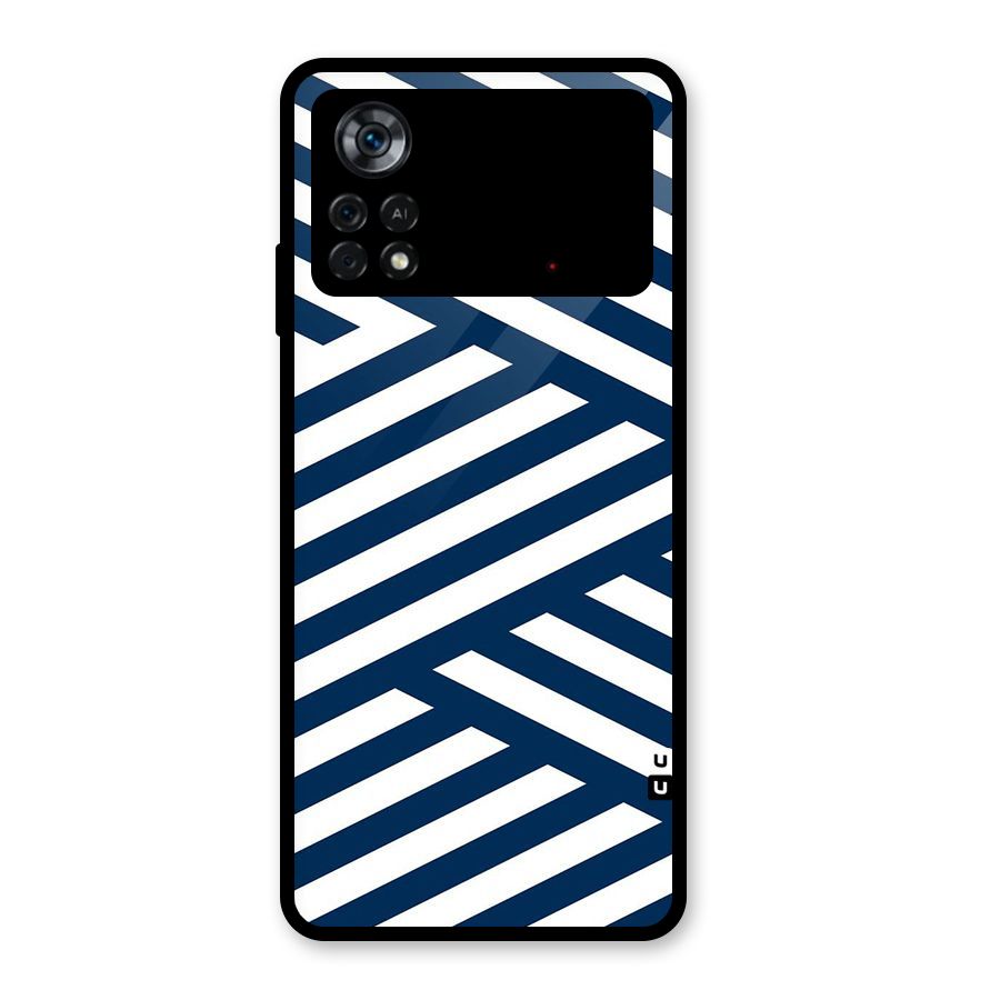 Zip Zap Pattern Glass Back Case for Poco X4 Pro 5G