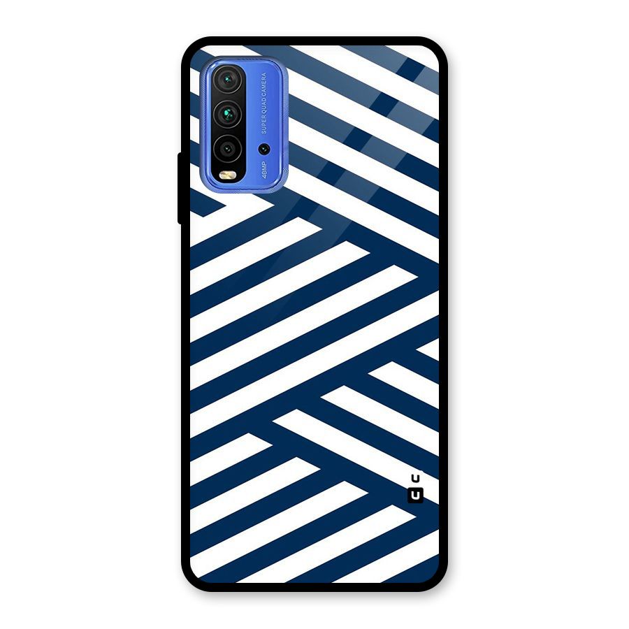 Zip Zap Pattern Glass Back Case for Redmi 9 Power