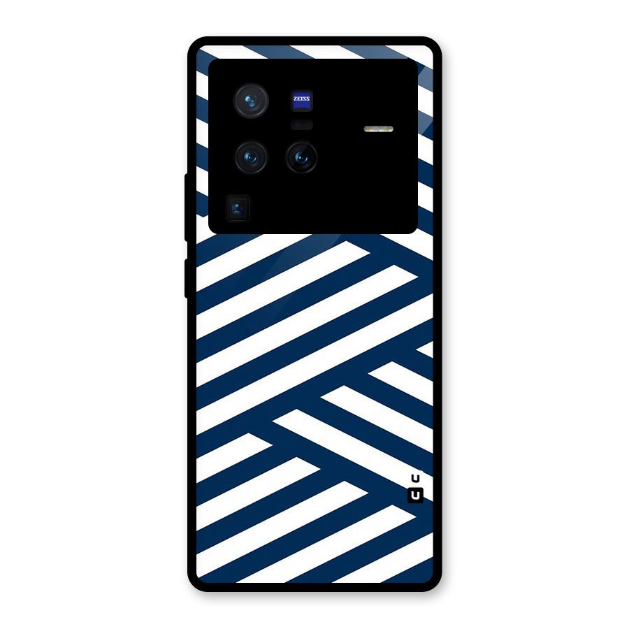 Zip Zap Pattern Glass Back Case for Vivo X80 Pro