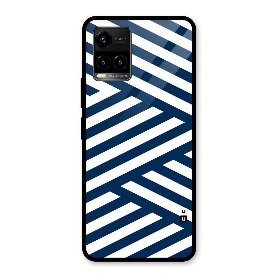 Zip Zap Pattern Glass Back Case for Vivo Y21A