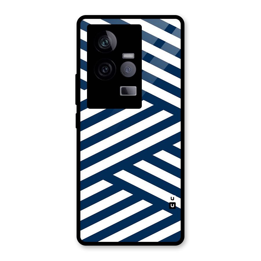 Zip Zap Pattern Glass Back Case for Vivo iQOO 11 5G