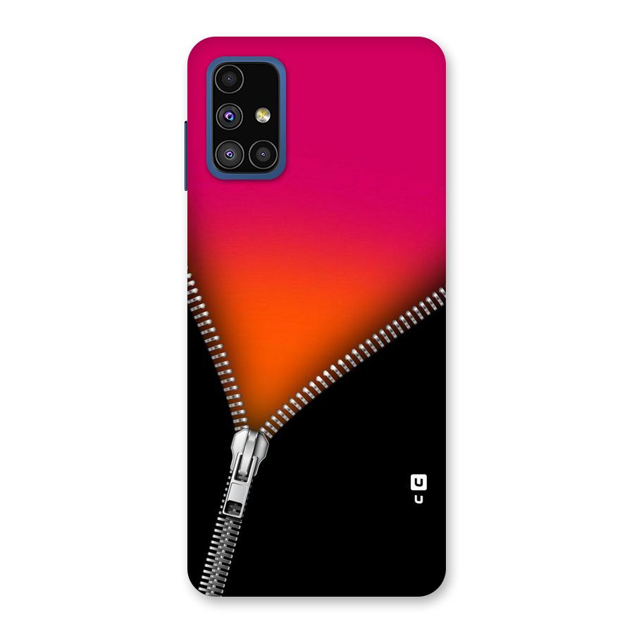 Zipper Print Back Case for Galaxy M51