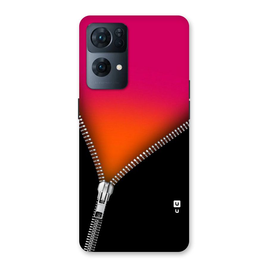 Zipper Print Back Case for Oppo Reno7 Pro 5G