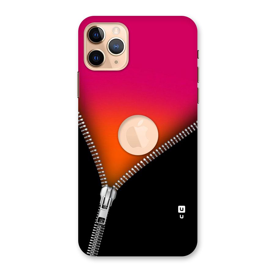 Zipper Print Back Case for iPhone 11 Pro Max Logo Cut