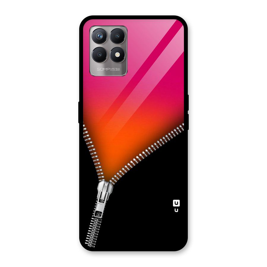 Zipper Print Glass Back Case for Realme Narzo 50