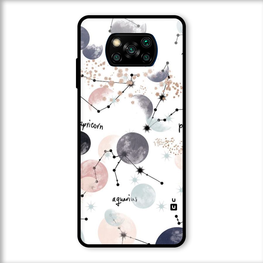 Zodiac Glass Back Case for Poco X3