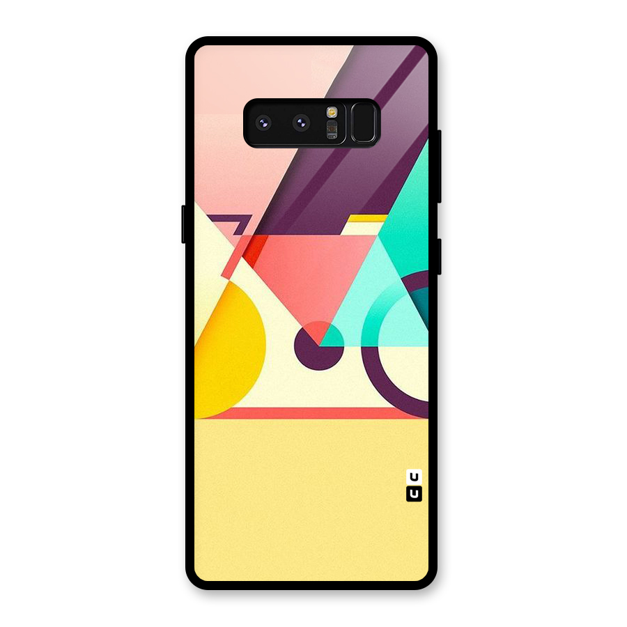 Abstract Cycle Glass Back Case for Galaxy Note 8