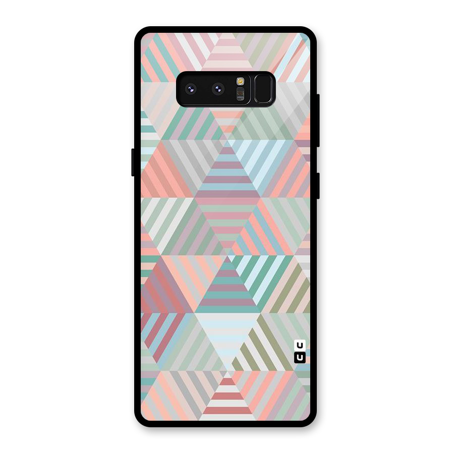 Abstract Triangle Lines Glass Back Case for Galaxy Note 8