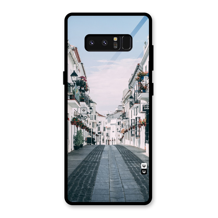 Aesthetic Street Glass Back Case for Galaxy Note 8