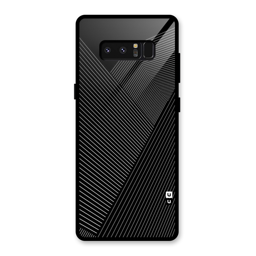Aesthetic White Stripes Glass Back Case for Galaxy Note 8