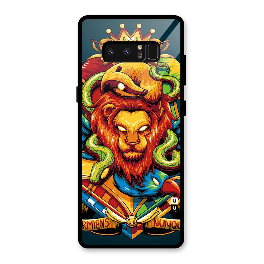 Animal Art Glass Back Case for Galaxy Note 8