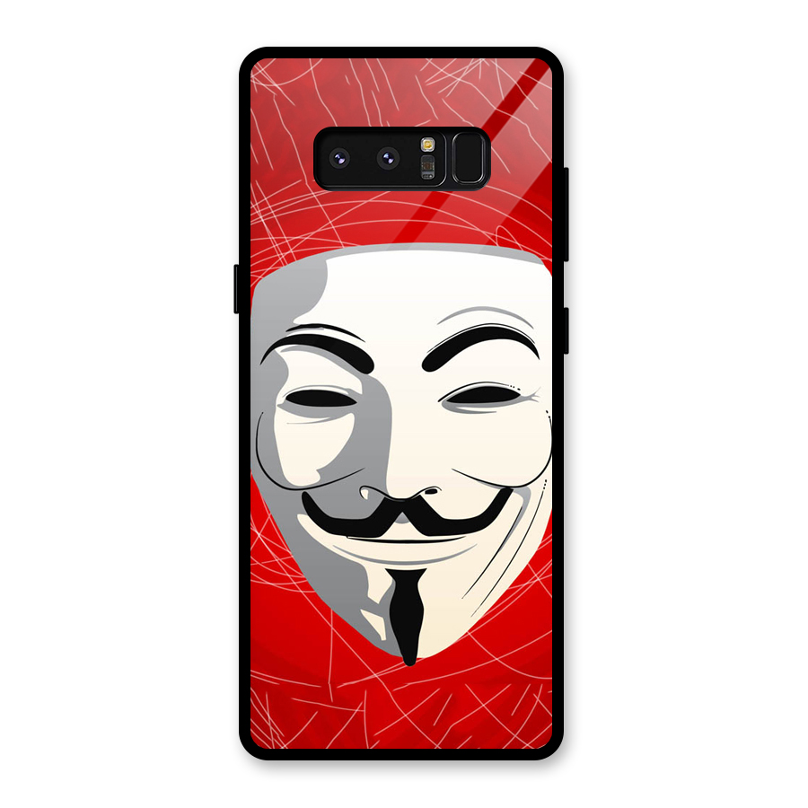 Anonymous Mask Abstract  Glass Back Case for Galaxy Note 8