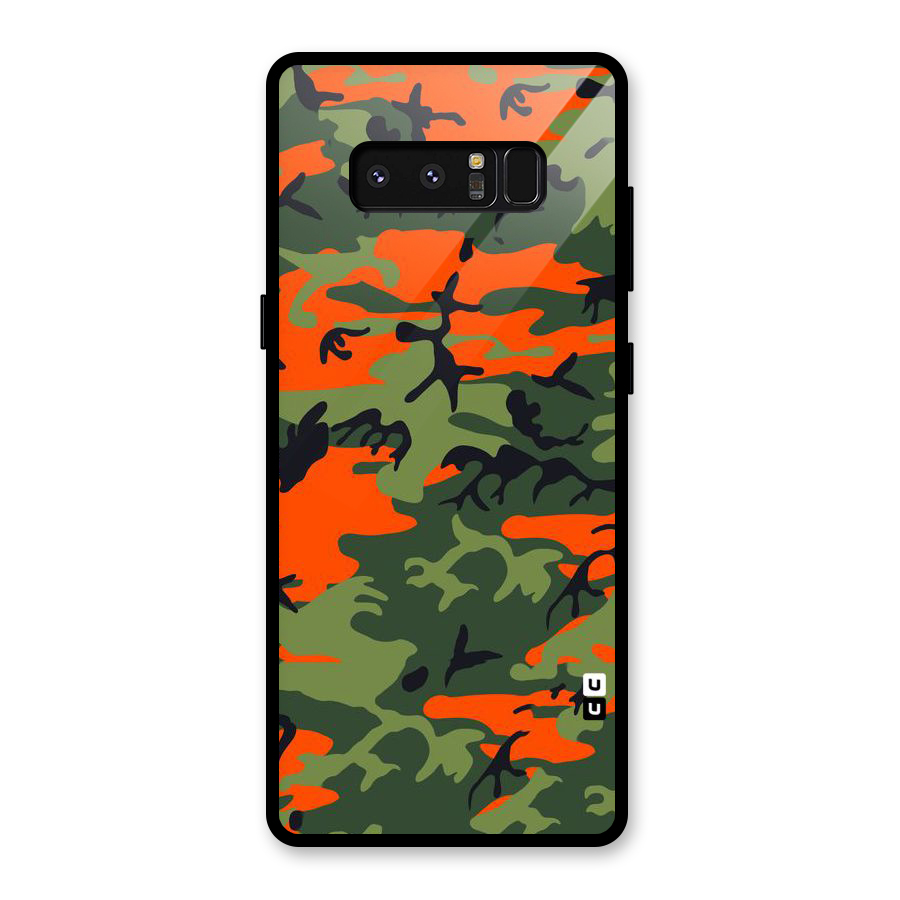 Army Pattern Glass Back Case for Galaxy Note 8