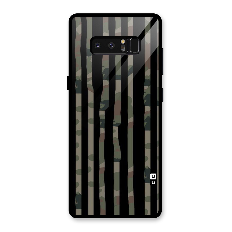 Army Stripes Glass Back Case for Galaxy Note 8