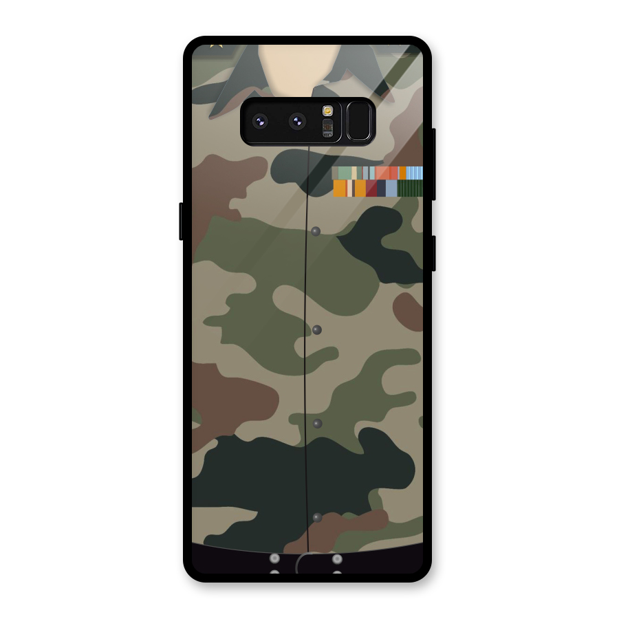 Army Uniform Glass Back Case for Galaxy Note 8