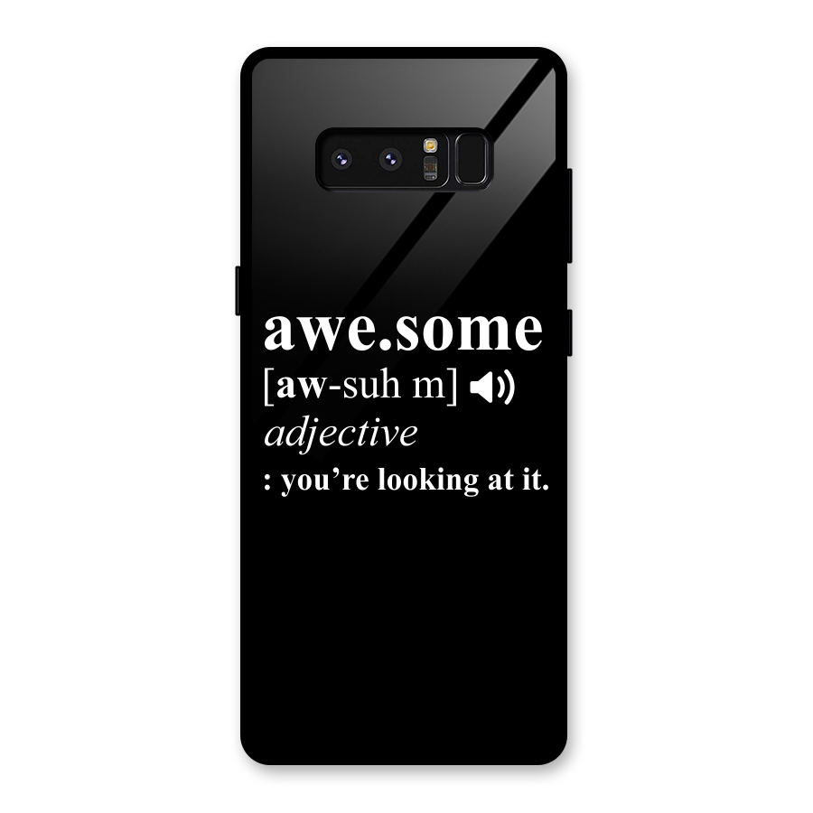 Awesome Looking at it Glass Back Case for Galaxy Note 8