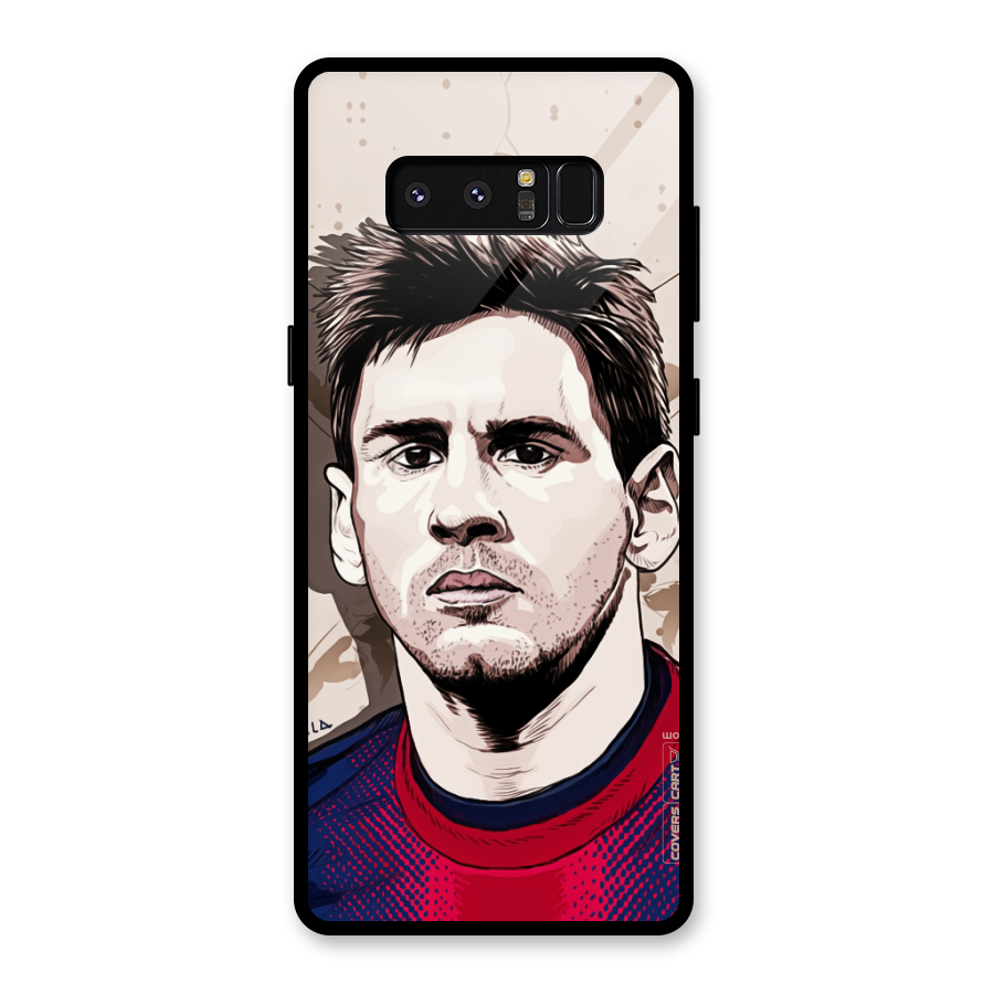 Barca King Messi Glass Back Case for Galaxy Note 8
