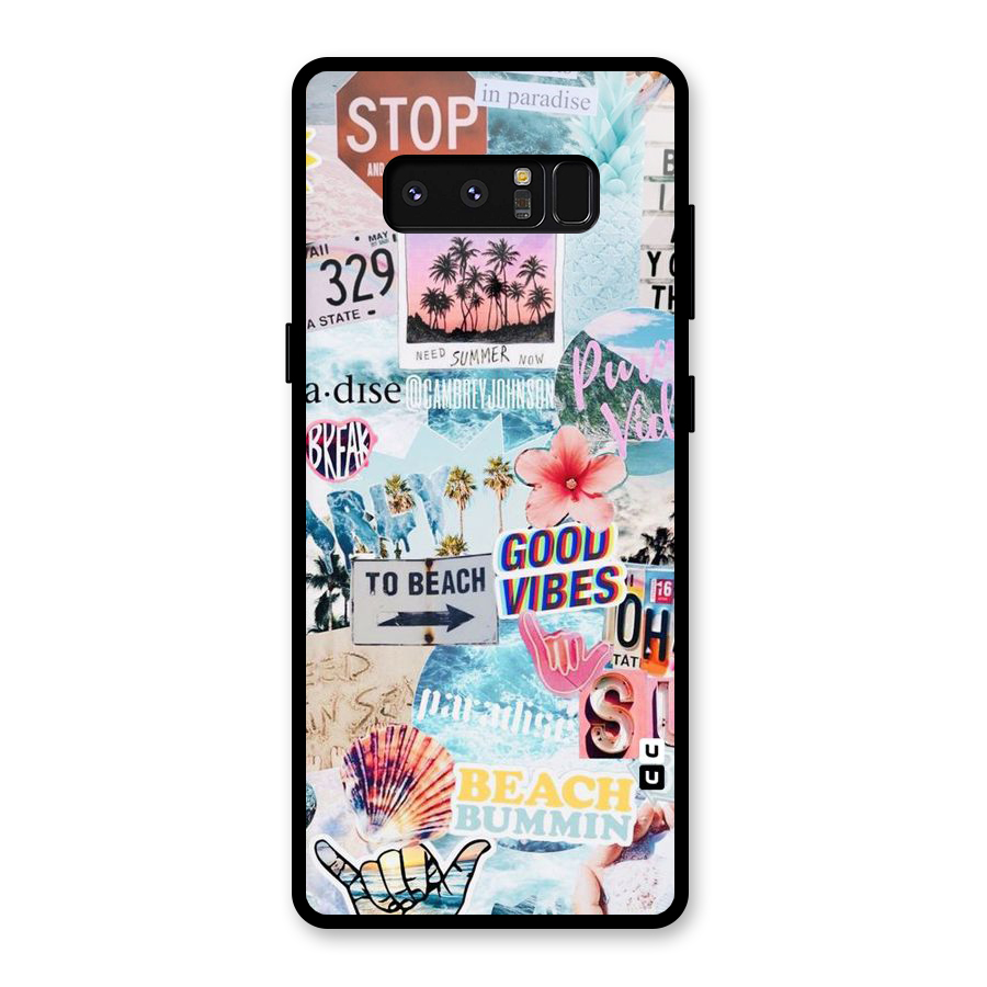 Beaching Life Glass Back Case for Galaxy Note 8
