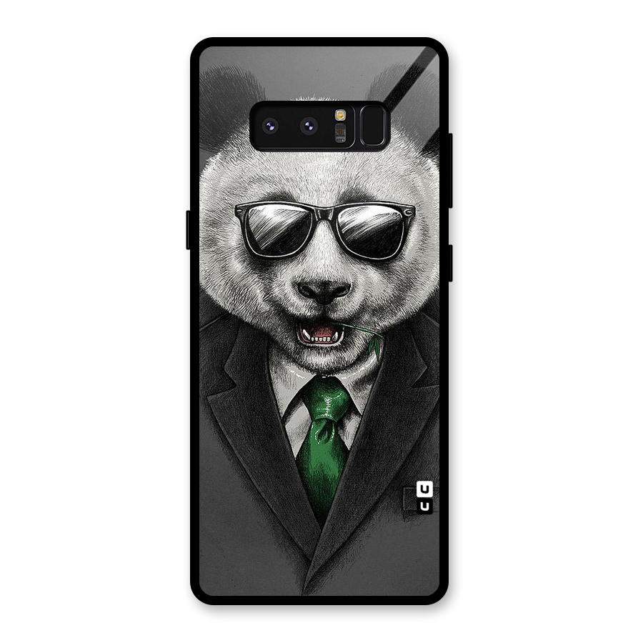 Bear Face Glass Back Case for Galaxy Note 8