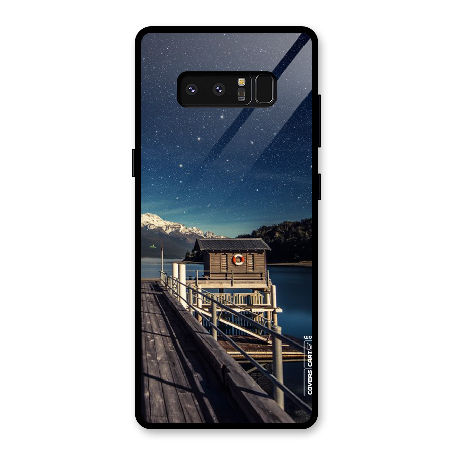 Beautiful Dock Hut Glass Back Case for Galaxy Note 8
