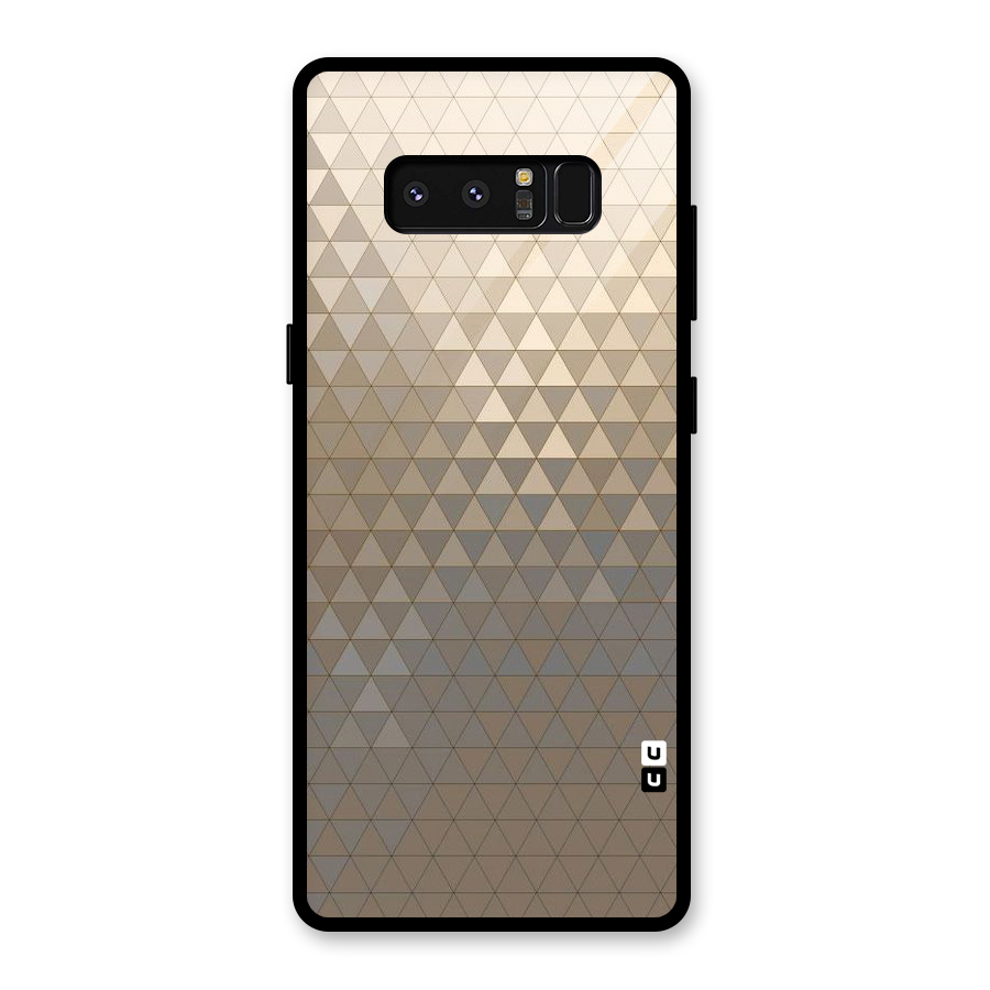 Beautiful Golden Pattern Glass Back Case for Galaxy Note 8