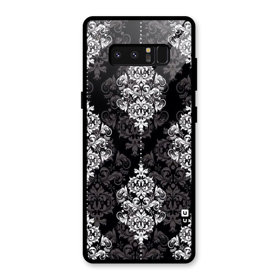 Beautiful Grey Pattern Glass Back Case for Galaxy Note 8