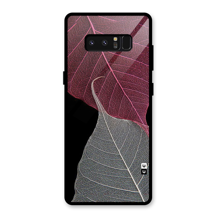 Beauty Leaf Glass Back Case for Galaxy Note 8