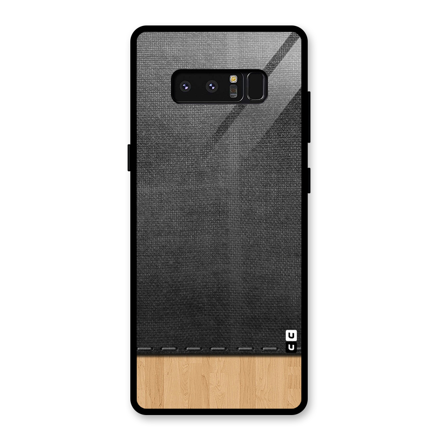 Bicolor Wood Texture Glass Back Case for Galaxy Note 8