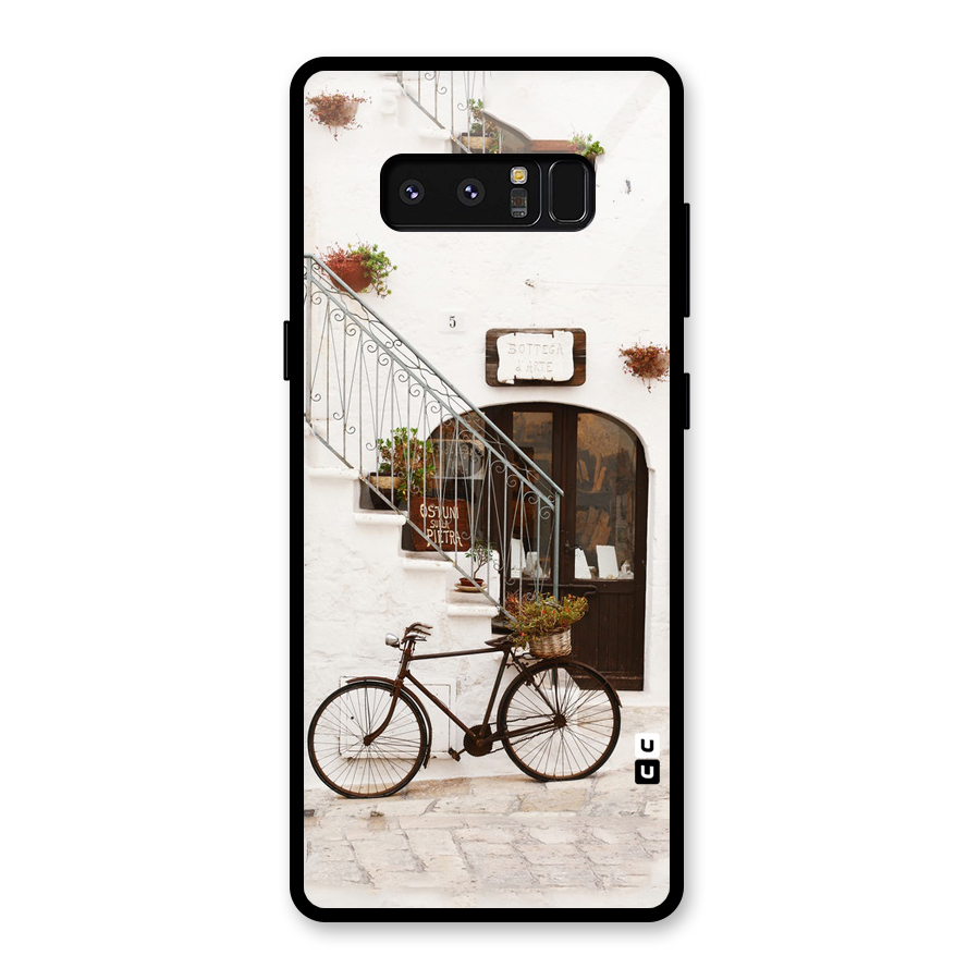 Bicycle Wall Glass Back Case for Galaxy Note 8