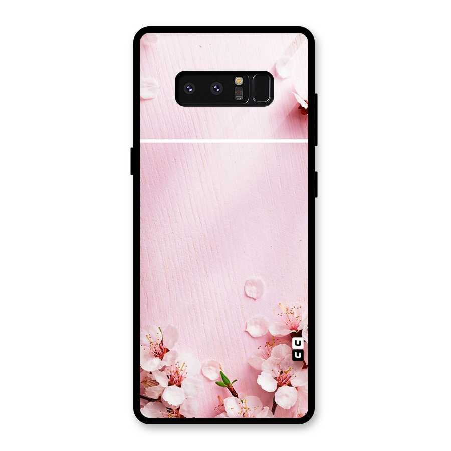 Blossom Frame Pink Glass Back Case for Galaxy Note 8