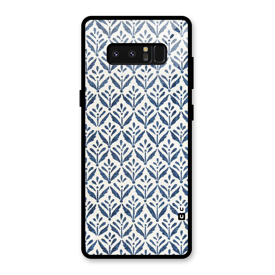 Blue Leaf Glass Back Case for Galaxy Note 8