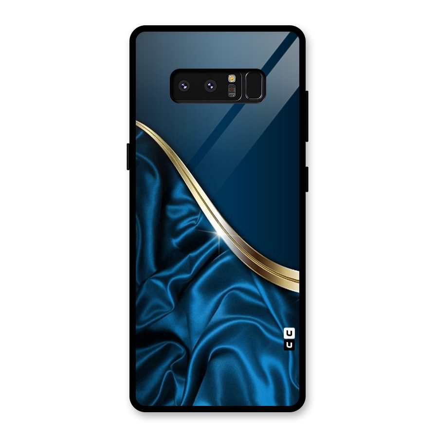 Blue Smooth Flow Glass Back Case for Galaxy Note 8