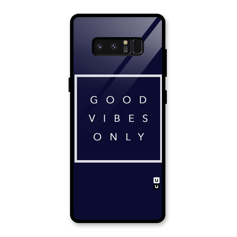 Blue White Vibes Glass Back Case for Galaxy Note 8