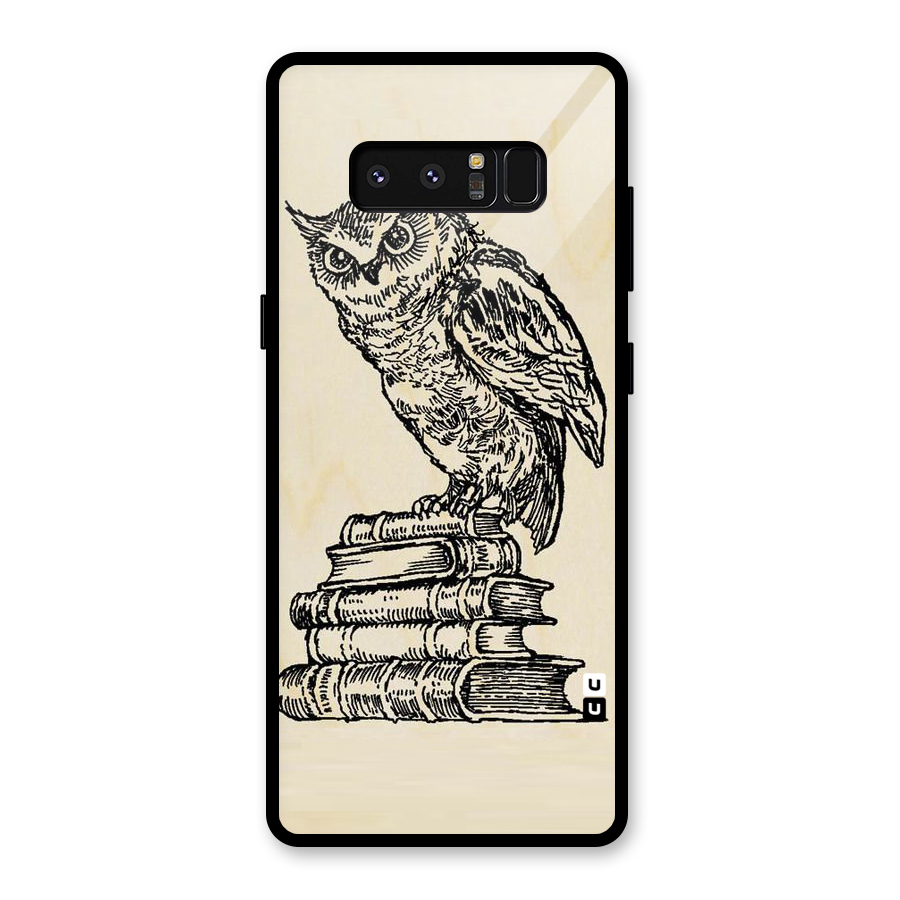 Book Owl Glass Back Case for Galaxy Note 8