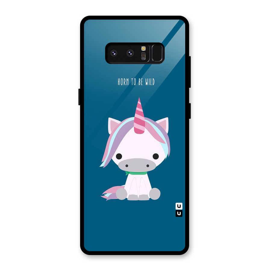 Born Wild Unicorn Glass Back Case for Galaxy Note 8