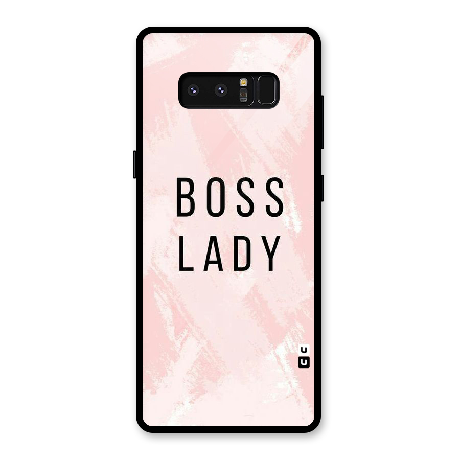Boss Lady Pink Glass Back Case for Galaxy Note 8