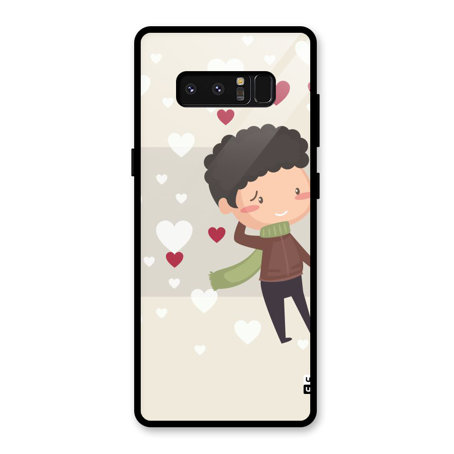 Boy in love Glass Back Case for Galaxy Note 8
