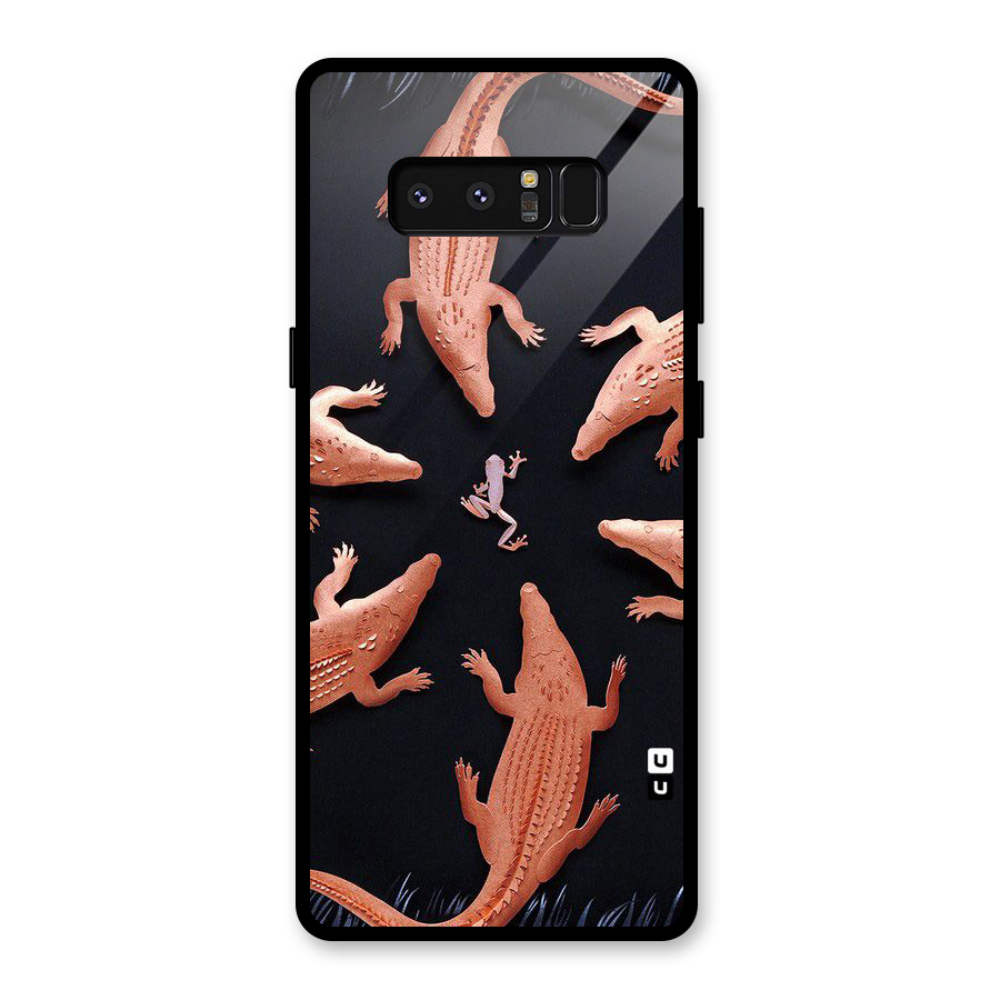 Brave Frog Glass Back Case for Galaxy Note 8