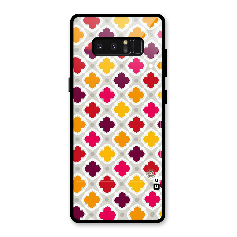 Bright Pattern Glass Back Case for Galaxy Note 8
