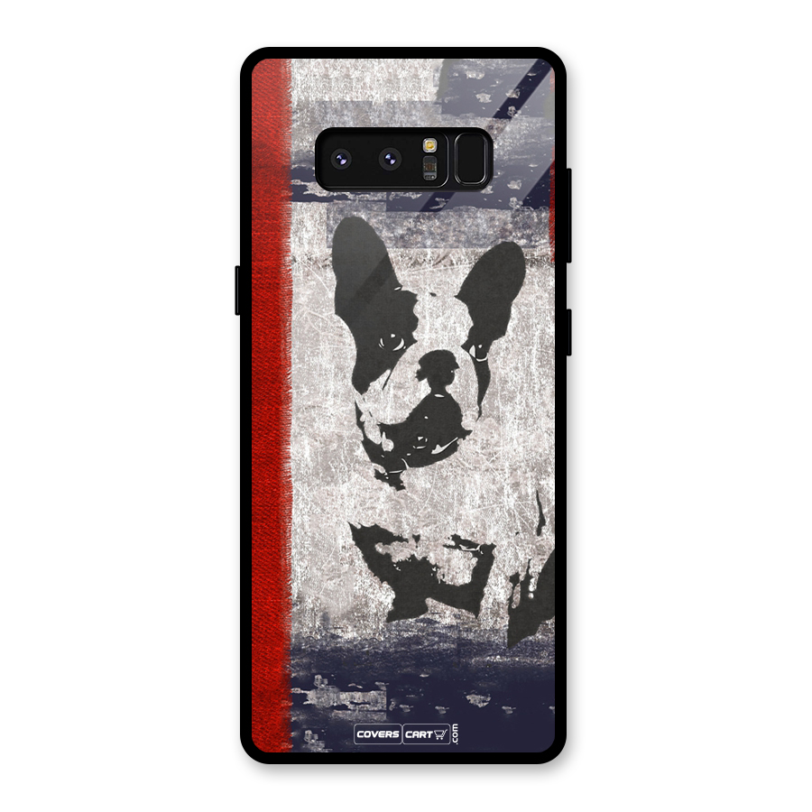 Bull Dog Glass Back Case for Galaxy Note 8