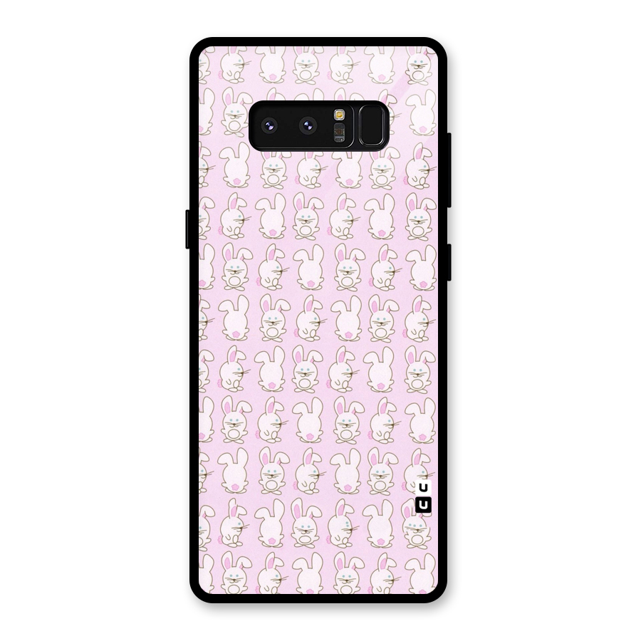 Bunny Cute Glass Back Case for Galaxy Note 8