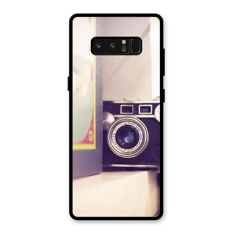 Camera Vintage Pastel Glass Back Case for Galaxy Note 8