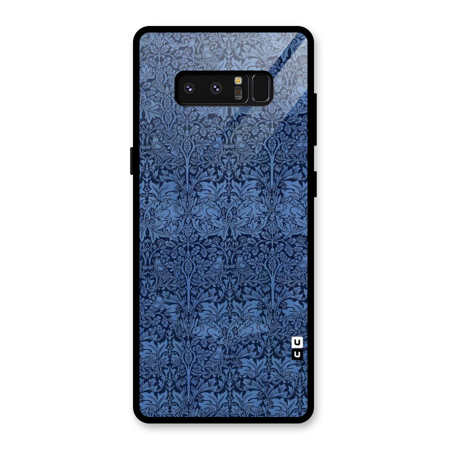 Carving Design Glass Back Case for Galaxy Note 8