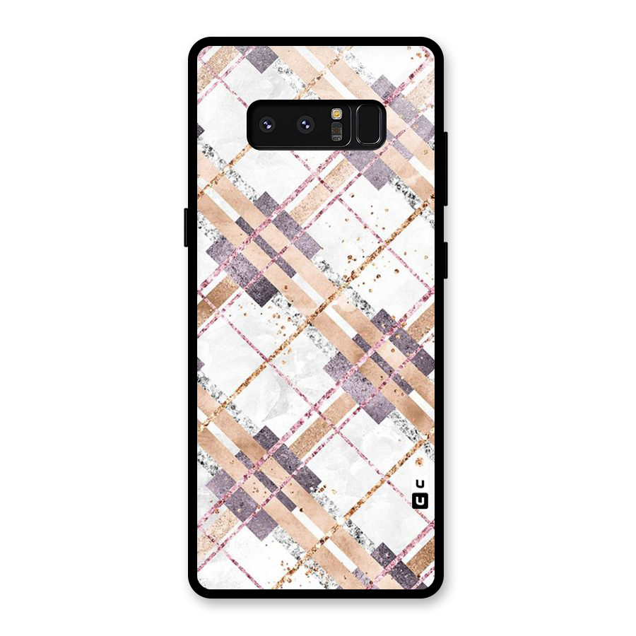 Check Trouble Glass Back Case for Galaxy Note 8